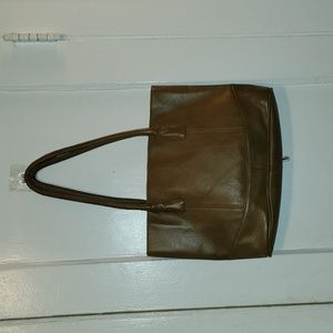 Elegant Brown Leather Tote Bag